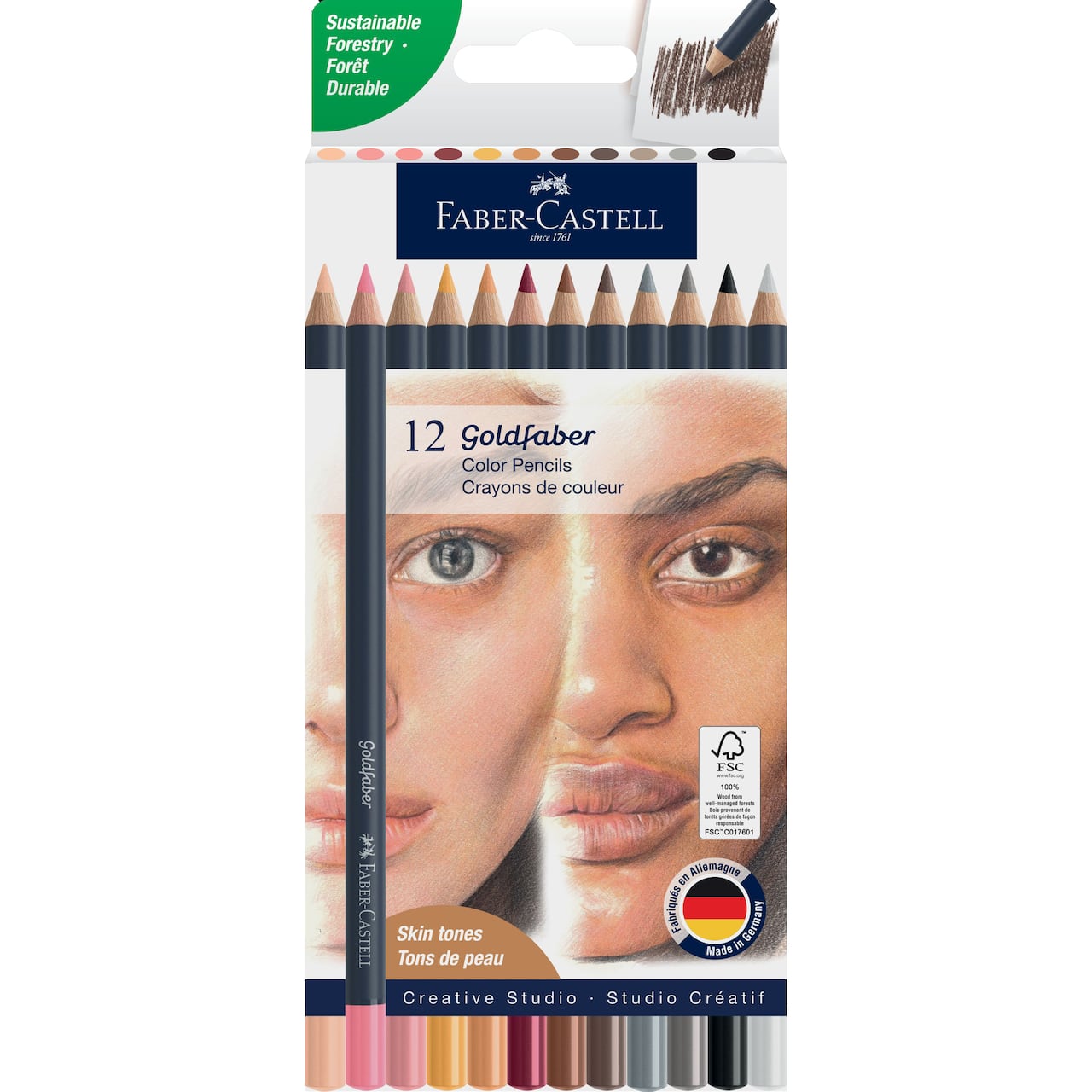 Faber-Castell® Goldfaber Skin Tones Colour Pencils